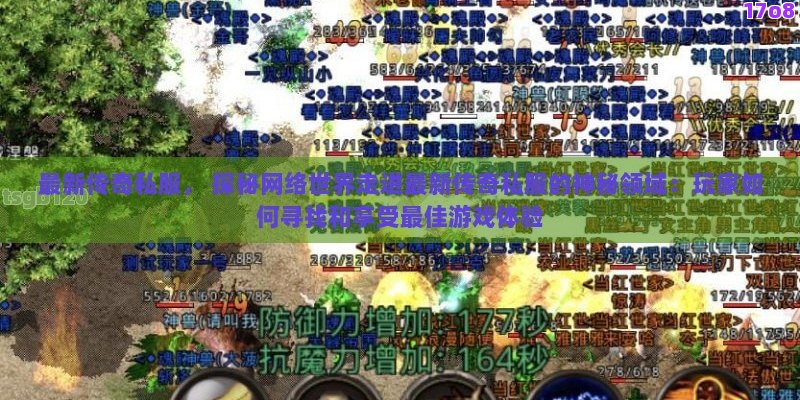 最新传奇私服， 探秘网络世界走进最新传奇私服的神秘领域：玩家如何寻找和享受最佳游戏体验