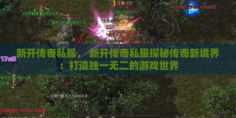 最新传奇私服， 穿越时空的传奇：探索最新传奇私服的魅力与玩法