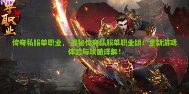 传奇私服单职业， 探秘传奇私服单职业版：全新游戏体验与攻略详解！