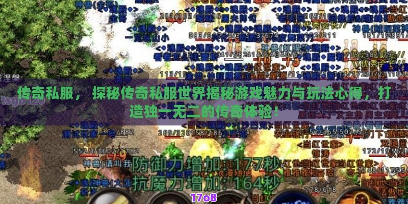 传奇私服， 探秘传奇私服世界揭秘游戏魅力与玩法心得，打造独一无二的传奇体验！