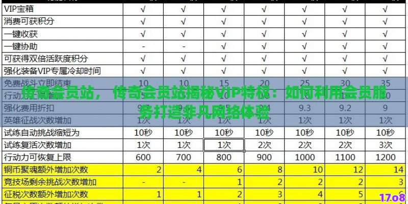 传奇会员站， 传奇会员站揭秘VIP特权：如何利用会员服务打造非凡网络体验