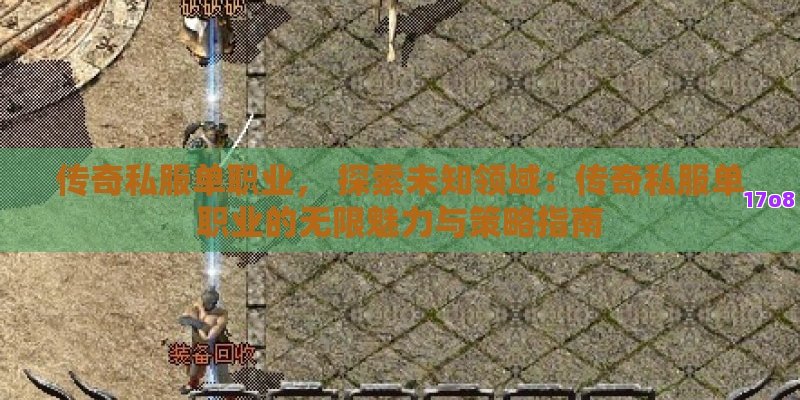 传奇私服单职业， 探索未知领域：传奇私服单职业的无限魅力与策略指南