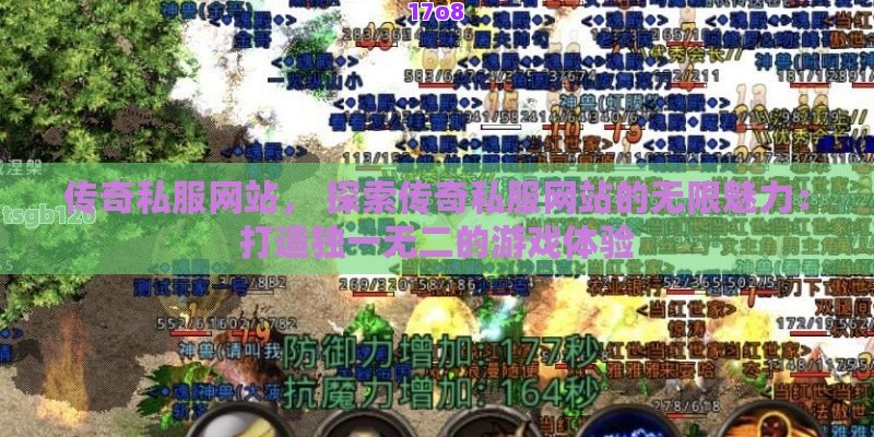 传奇私服网站， 探索传奇私服网站的无限魅力：打造独一无二的游戏体验