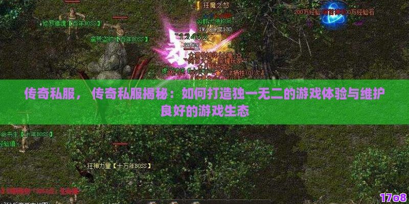 传奇私服， 传奇私服揭秘：如何打造独一无二的游戏体验与维护良好的游戏生态