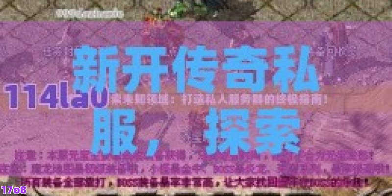 新开传奇私服， 探索未知领域：新开传奇私服的无限魅力与玩家攻略大揭秘！