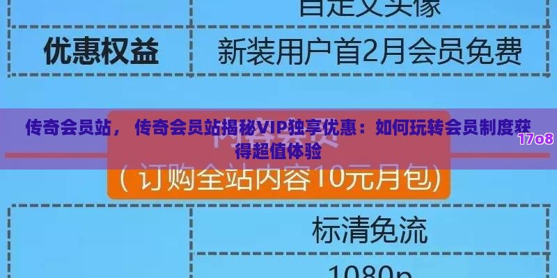 传奇会员站， 传奇会员站揭秘VIP独享优惠：如何玩转会员制度获得超值体验