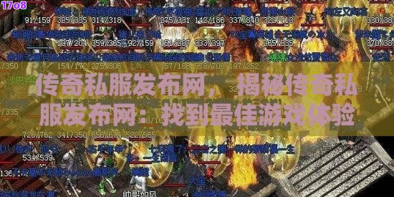 传奇私服发布网， 揭秘传奇私服发布网：找到最佳游戏体验的秘诀！